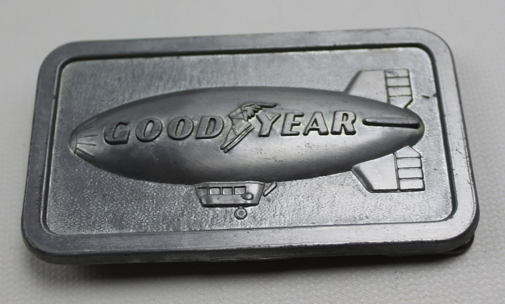 Aluminum Goodyear Blimp 1974 Belt Buckle