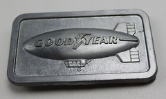 Aluminum Goodyear Blimp 1974 Belt Buckle