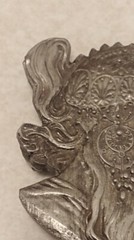 Vintage Indian Woman Girl Head Belt Buckle By Wyoming Studio Art Works