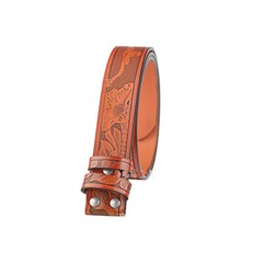 Handmade Genuine Men&rsquo;s Belt Full Grain Leather Without Buckle Heavy Duty Western