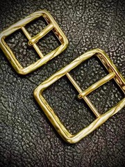 Made in Italy Jewelry-grade gold-plated belt buckle 23mm 35mm Width