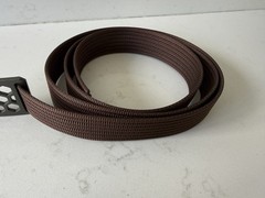 Grip6 Gray Honeycomb Buckle w/ Brown 1” Wide Tactical Nylon Belt – 48&Prime; Long