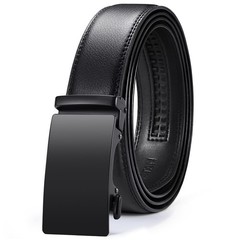 VATAN Men&rsquo;s Belt Leather Ratchet for 32&Prime; to 38&Prime; Waist Adjustable, Black