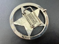 Famous Stars & Straps Five Point Star Logo See-Trough Silver Color Belt Buckle