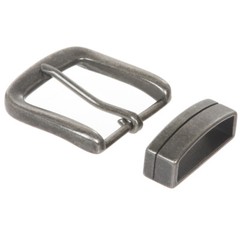 1 1/2&Prime; (38 mm) Nickel Free Single Prong Square Belt Buckle Set