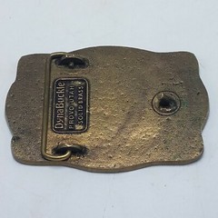 Vintage 1982 National AIr Races Championship Brass Belt Buckle RARE Dynabuckle