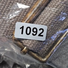 Canvas Belt Single Prong Roller Buckle 33 in Length Brown Solid Utility Workwear