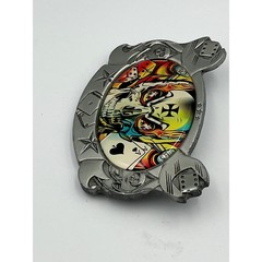 D.Vicente Skull Dice Ace Belt Buckle Colorful Tattoo Iron Cross Biker