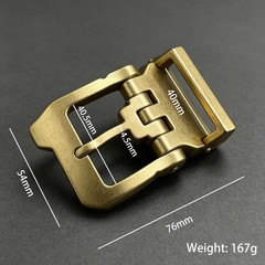 Premium Solid Brass Belt Buckle for Men, Antique Single Prong Replacement Buckle