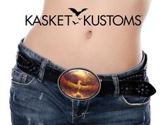Phoenix Rising Belt Buckle – Strength Courage Handmade Silver Oval Buckle – 632