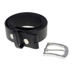 Milwaukee Leather MP7114 Men&rsquo;s Light Black Genuine Leather Belt with Interchange