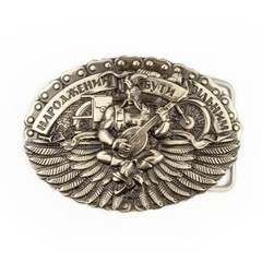 German silver belt buckle « Born to be free », Biker german silver belt buckle