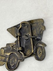 VERY NICE Oldtime Automobile Antique Car Cord Model A Solid Brass Belt Buckle