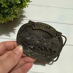 Vintage Shireland The Great Greyshire Hitch Western Stagecoach Belt Buckle