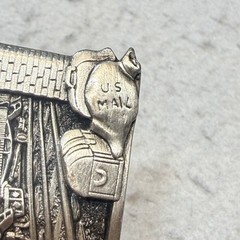 1983 Bergamot Brass Works Vintage Train Railroad Belt Buckle Made in USA