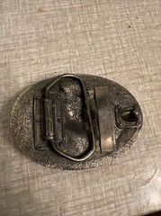 1967-87 BASS ANGLERS SPORTSMAN SOCIETY 20 YEAR FISHING 3D LOOK BRASS BELT BUCKLE