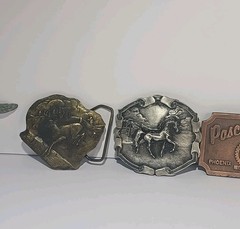 Truckers Belt Buckle Retro Hipster Hunter Cowboy Very Rare Set Of 5