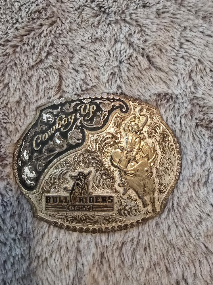 Montana Silversmiths Cowboy Up Bull Riders Only Western Belt Buckle