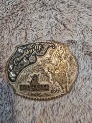 Montana Silversmiths Cowboy Up Bull Riders Only Western Belt Buckle