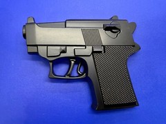 Gun Handgun Pistol Figural Cutout Novelty Mag Cosplay Black 5&Prime; Belt Buckle