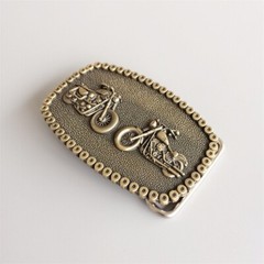Antique Bronze Plated Heavy Metal Motorcycle Chain Biker Rider Belt Buckle