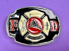 Firefighter Fire Department Fire Engine Fire Brigade Commemorative Belt Buckle