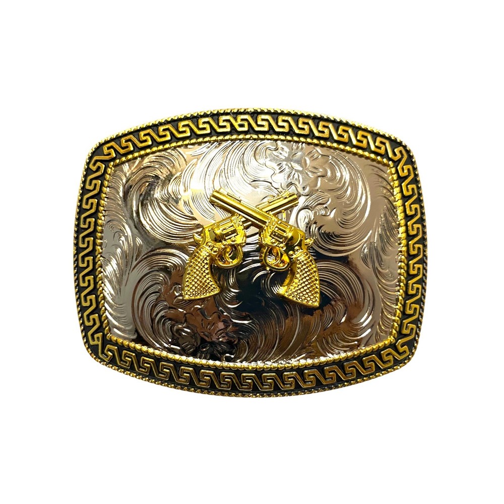 Cowboy Guns Western Style Buckle Hebilla Vaquera Con Pistolas