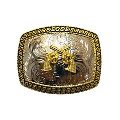 Cowboy Guns Western Style Buckle Hebilla Vaquera Con Pistolas