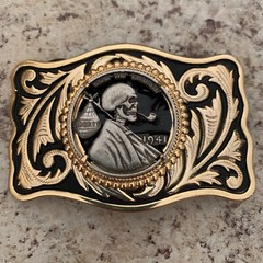 Unique Abraham Lincoln Skull Hobo Nickel Cut Out Coin Design Belt Buckle