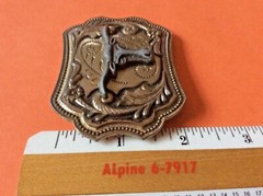 Texas Longhorn SouthWest etched vintage Belt Buckle America cattle skull patina