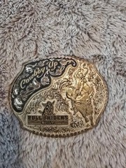 Montana Silversmiths Cowboy Up Bull Riders Only Western Belt Buckle