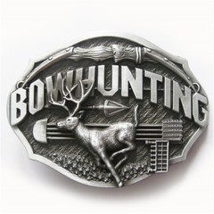 Antique Brushed Silver Western Deer Animal Belt Buckle also Stock in the US