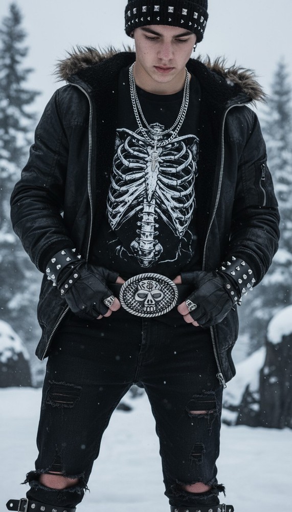 Men / Women Fashion Belt Buckle Silver Metal Skull Skeleton Oval Big Size Gothic
