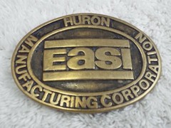 Brass Easi Huron Manufacturing Corp Dynabuckle Provo Utah Belt Buckle (D55)