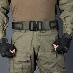 TXZWJZ Metal Buckle Dual Adjustable Tactical Belt 2inch(50mm), Black