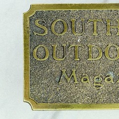Vintage 1982 Great American Buckle Co Southern Outdoors Magazine Belt Buckle