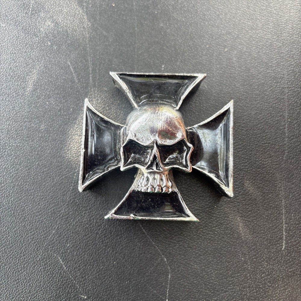 IRON CROSS/SKULL maltese cross chopper motorcycle outlaw biker Paperweight??