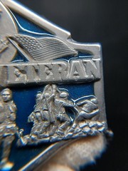 1988 Siskiyou American Veteran Enameled Belt Buckle