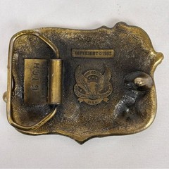 Vintage Country Music Belt Buckle 80&rsquo;s Western Bluegrass Cowboy Fiddle Banjo