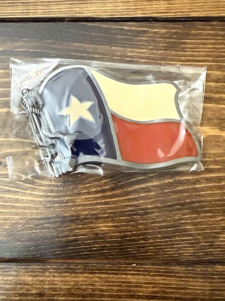 State of Texas Flag Metal Belt Buckle-Great Colors-Zinc Alloy-Enamel Finish-New