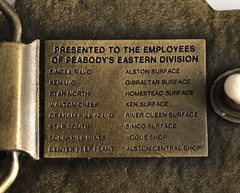 Peabody Coal Company Eastern Division 1983 Safety Award Belt Buckle Vtg 80’s