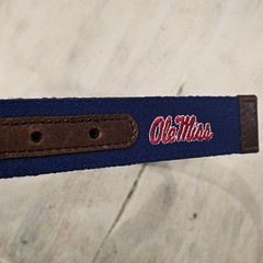 Jack Mason Old Miss Rebels Needlepoint Belt – Size 42×1.15&Prime;