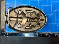 Cavalry Swords Weapon Black Color Mens Oval Vintage Belt Buckle