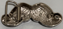 Mustache Belt Buckle Metal Psychobilly Rockabilly Biker Punk Heavy Funny