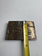 Vintage Jack Daniel&rsquo;s Brass Belt Buckle Sour Whiskey Mash 1904 Number 837