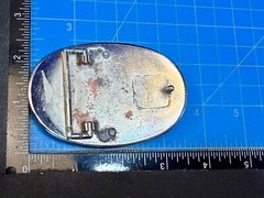 Lightning Bolt Strike Electric Shock Flash on Centered Cabochon Oval Belt Buckle