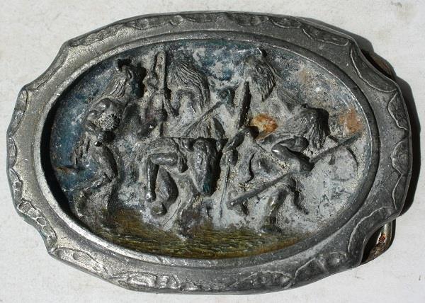 Brew City Collectibles Tribal Indians Ceremonial Dancing Cast Metal Belt Buckle