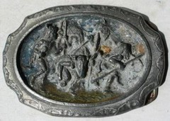 Brew City Collectibles Tribal Indians Ceremonial Dancing Cast Metal Belt Buckle
