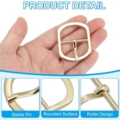 9Pcs 1.3&Prime; Single Prong Metal Roller Pin Belt Buckles Black/Silver/Light Gold