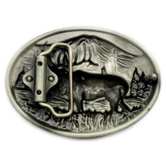 Moose Elk Deer Belt Buckle Western Cowboy Native American Motorcyclist (YDR-1-S)